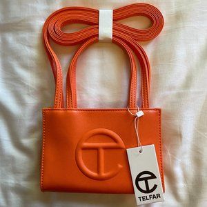 Telfar Small Orange Shopping Bag